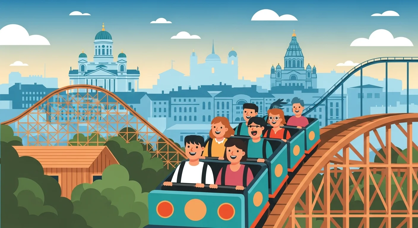 Linnanmäki amusement park in Helsinki, Finland