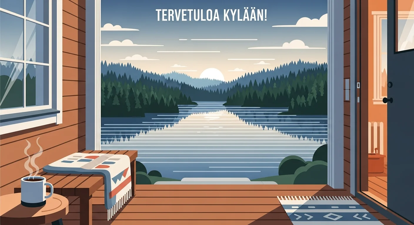 Tervetuloa Kylään! Finnish hospitality.
