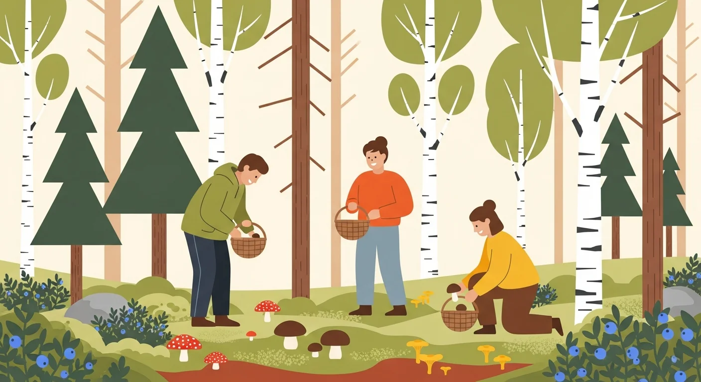 Sienimetsällä! Mushroom Picking in Finland