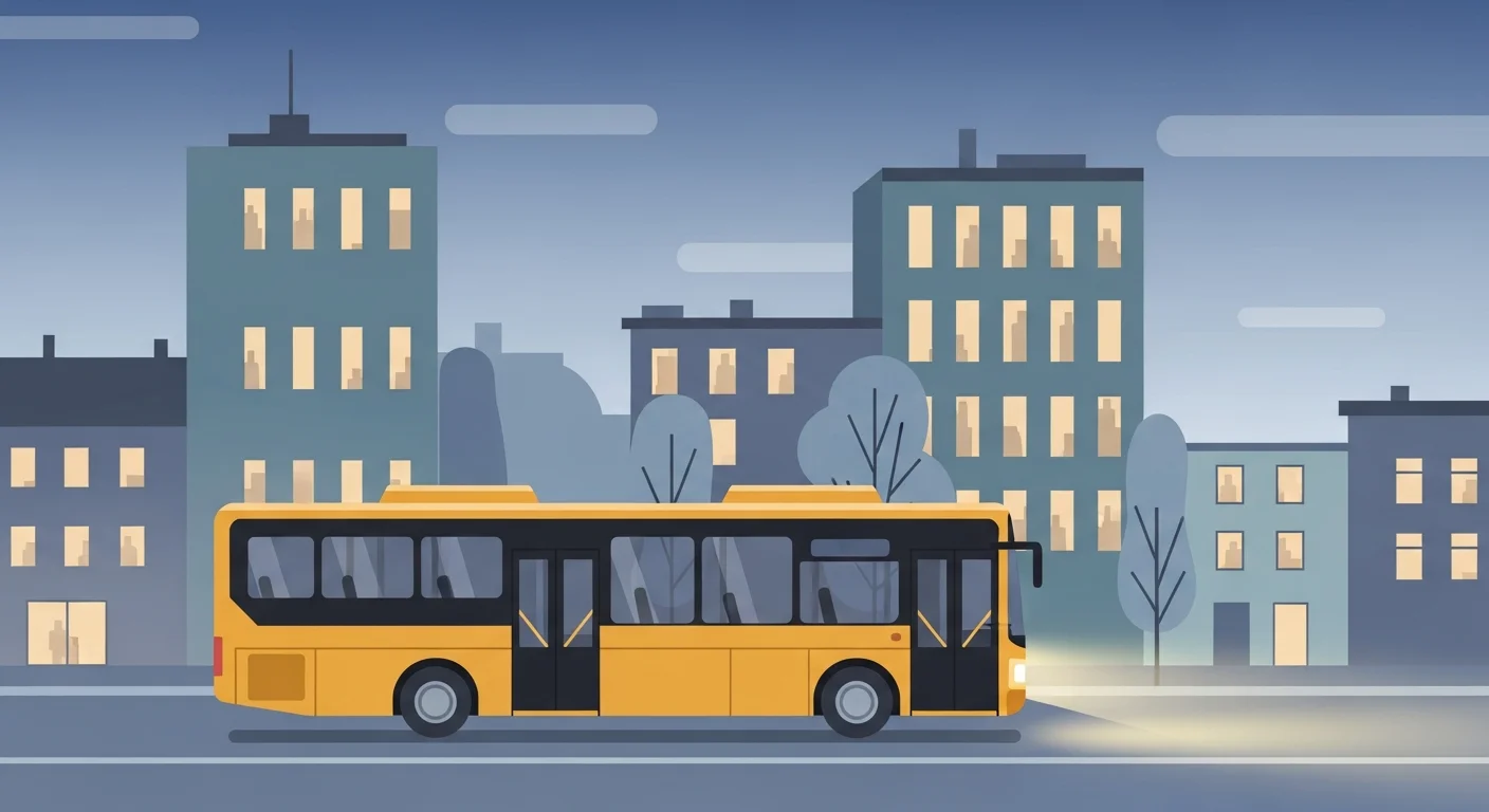 Flashcard illustration showing a bus and the word "Bussi" with a phonetic pronunciation guide.