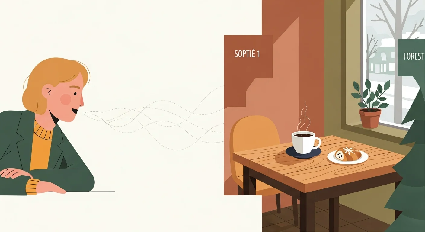 Illustration of a person mastering Finnish intonation in a natural conversation setting.